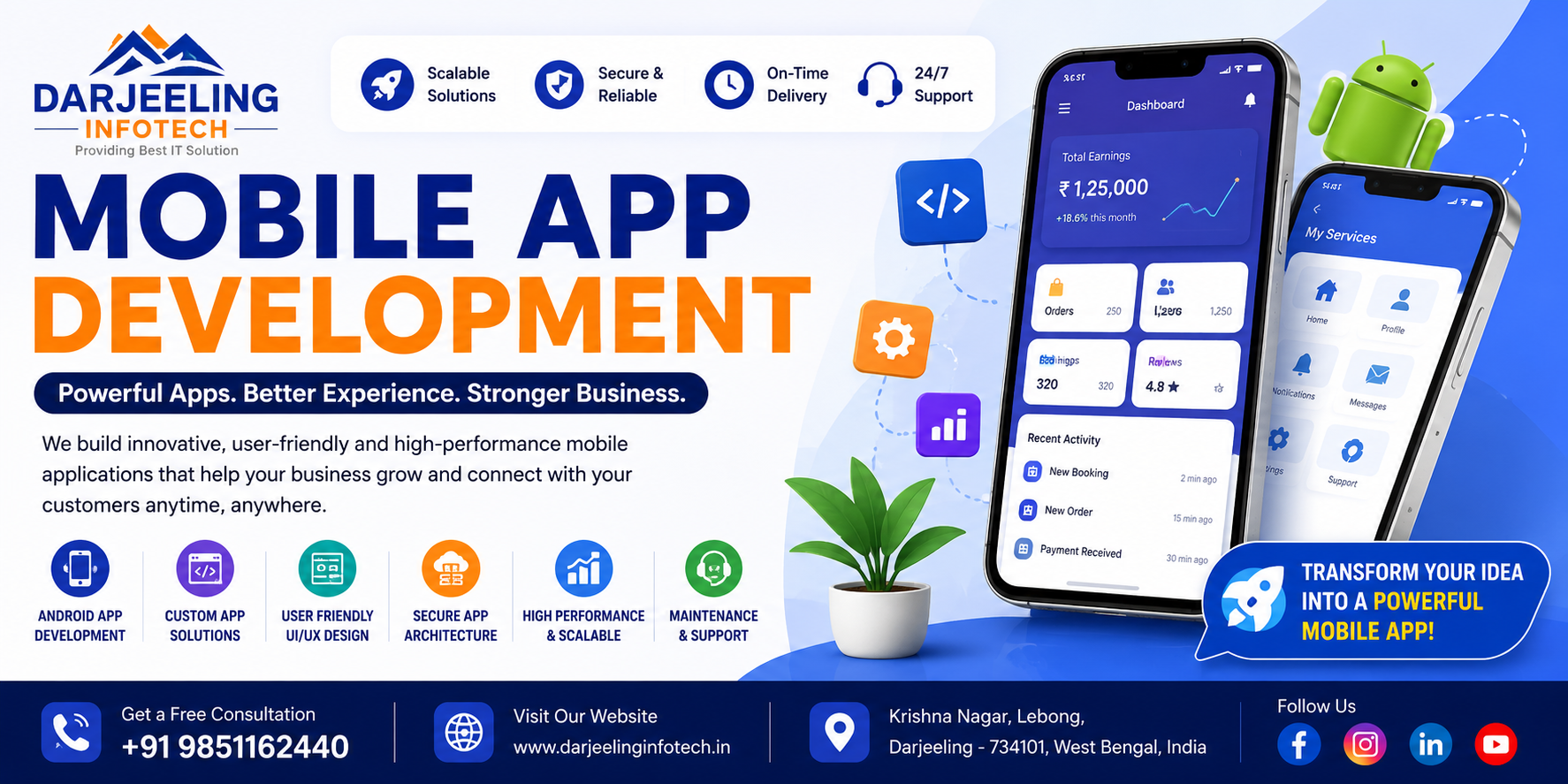 Mobile App Development Company in Darjeeling