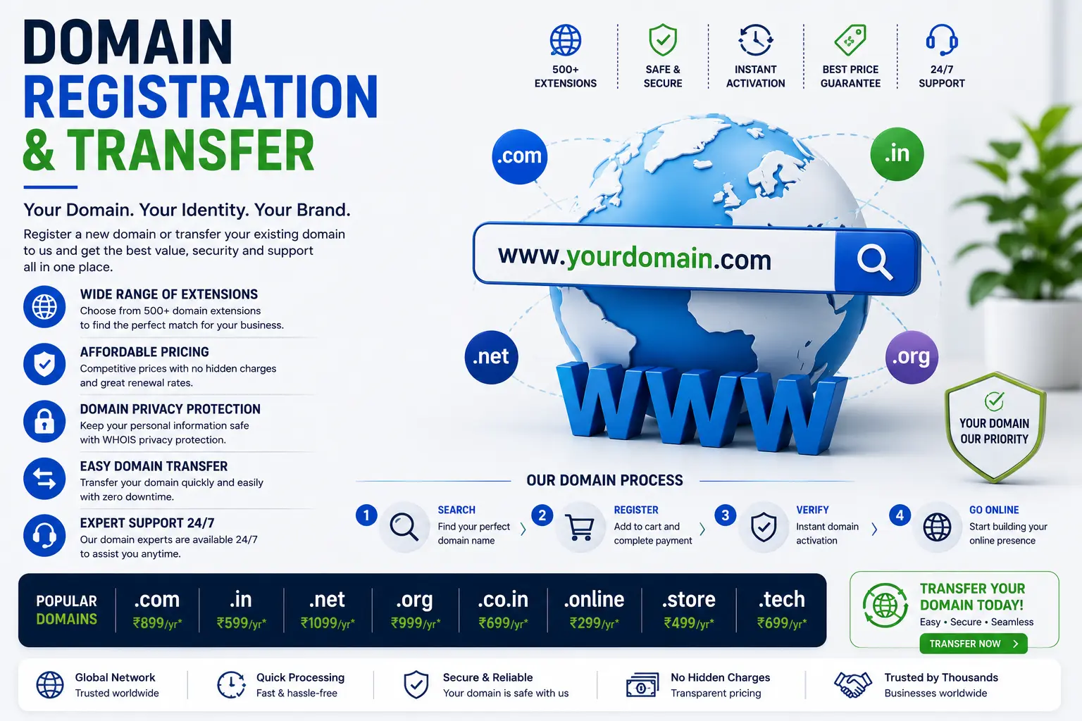Domain Registration & Transfer Services
